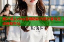 糖心成人vlog官网精彩内容分享与互动体验平台